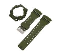 SRTYDCUR Cinturino di ricambio in resina e silicone compatibile con Casio G-Shock GA-100/110/120 GA-140 GD-100/110/120 GLS-100 GAX-100(Army green)