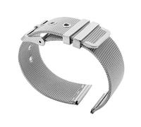 SRTYDCUR Cinturino for orologio in acciaio inossidabile ultra sottile Milanese da 18 mm, 20 mm, 22 mm, compatibile con cinturino universale da donna, uomo, argento e nero.(Silver,18mm)