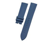 SRTYDCUR Cinturino for orologio in gomma fluorurata da 20 mm, cinturino universale con fibbia pieghevole, compatibile Patek Philip Watchband(Blue,Gold Pin Buckle)