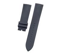 SRTYDCUR Cinturino for orologio in gomma fluorurata da 20 mm, cinturino universale con fibbia pieghevole, compatibile Patek Philip Watchband(Black,Gold Pin Buckle)