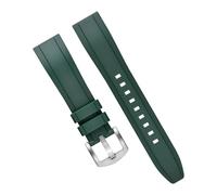 SRTYDCUR Cinturino for orologio in silicone da 20 mm, 22, 24, cinturino sportivo nero verde con a sgancio rapido(Green-S,24mm)