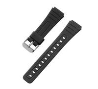 SRTYDCUR Cinturino for orologio in silicone morbido da 18 mm compatibile con CASIO F91W W-800H for W800H SGW400 F91W F84 F105/108 A158/168 AE1200/1300 Bracciale da polso da uomo(Black)