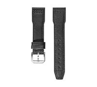 SRTYDCUR Cinturino in pelle da 20 mm, 21 e 22 compatibile con IWC Pilot Little Prince Mark uomo, cinturino fibbia pieghevole in di vacchetta, accessori for braccialetti(Black black 01,21mm)