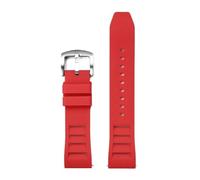 SRTYDCUR Cinturino in silicone ad alta resistenza da 22 mm a 20 for Seiko Diving Sport, cinturino universale a sgancio rapido, accessori for braccialetti(Red,22mm)