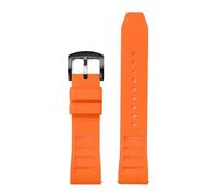 SRTYDCUR Cinturino in silicone ad alta resistenza da 22 mm a 20 for Seiko Diving Sport, cinturino universale a sgancio rapido, accessori for braccialetti(Orange02,20mm)