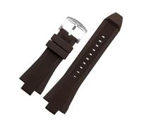 SRTYDCUR Cinturino in silicone compatibile con Michael Kors MK8184 MK8729 MK9020 MK8152 MK9020 MK9026 cinturino morbido for orologio da uomo, accessori di ricambio for orologi(Coffee Silver)