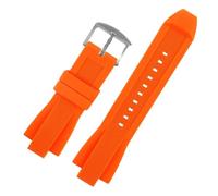 SRTYDCUR Cinturino in silicone compatibile con Michael Kors MK8184 MK8729 MK9020 MK8152 MK9020 MK9026 cinturino morbido for orologio da uomo, accessori di ricambio for orologi(Orange Silver)