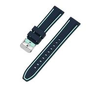 SRTYDCUR Cinturino in silicone da 20 mm compatibile con Omega X Swatch Joint MoonSwatch Strap uomo e donna, bicolore, sportivo, a sgancio rapido(Blue green)