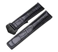 SRTYDCUR Cinturino in vera pelle compatibile con l'orologio Tag Heuer Carrera Monaco, cinturino nero marrone for orologio da polso(Black-black,20mm)