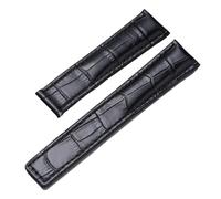 SRTYDCUR Cinturino in vera pelle compatibile con l'orologio Tag Heuer Carrera Monaco, cinturino nero marrone for orologio da polso(Black-Without buckle,22mm)