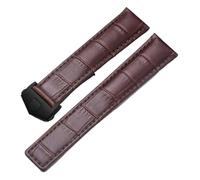 SRTYDCUR Cinturino in vera pelle compatibile con l'orologio Tag Heuer Carrera Monaco, cinturino nero marrone for orologio da polso(Brown-black,22mm)