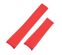 SRTYDCUR Cinturino sottile in gomma morbida compatibile con cinturino TAG Carrera Aquaracer, fibbia a farfalla, 24 mm(Red,Without Buckle)