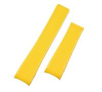 SRTYDCUR Cinturino sottile in gomma morbida compatibile con cinturino TAG Carrera Aquaracer, fibbia a farfalla, 24 mm(Yellow,Without Buckle)
