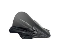 SRTYDCUR Compatibile con Kawasaki NINJA400 2018 2019 2020 2021 2022 Parabrezza for moto in fibra di carbonio a doppia bolla. Visiera parabrezza.(Smoke Bright Black)