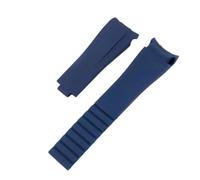 SRTYDCUR Orologio in gomma da 20 mm e 21 compatibile con Rolex nero verde blu Water Ghost Ditongna GMT RUBBER B catena for orologio in silicone(Blue no clasp,21mm)