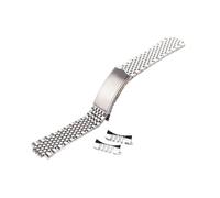 SRTYDCUR Perline terminali curve cave da 18 mm, 19 e 20, compatibili con cinturini for orologi OF Rice for modelli vintage, Omega-a Sea-master(Silver,18mm)