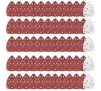 Sruhrak 60 pezzi di fogli abrasivi 152x105mm Triangolari Carta Vetrata con 11 fori grana 80 Carta Abrasiva Levigatrice Mouse per legno, metallo e plastica