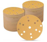 Sruhrak Dischi Abrasiv 150 mm 100 pezzi, 240 grana 15 Fori Carta Vetrata for Levigatrice Orbitale, Adatto per il Taglio del Legno, la Rimozione della Ruggine dai Metalli, la Sbavatura