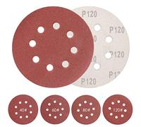Sruhrak Dischi Abrasivi 125 mm Grana Mista 20 x 40/60/80/120 8 Fori Carta Abrasiva 125mm per Levigatrice Orbitale (80 Pezzi)