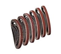 Sruhrak Nastri Abrasivi 10 x 330 mm - 8 Ciascuno di Grane 40/60/80/120/180/240Carta Abrasiva per Levigatrice a Nastro, Ideale per Levigare,Limare,Affilare e Rimuovere Vernice/Legno (48 Pezzi)