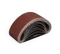 Sruhrak Nastri Abrasivi 75 x 457 mm - Grane 40 Carta Abrasiva per Levigatrice a Nastro, per Levigare,Limare,Affilare e Rimuovere Metallo/Legno (8 Pezzi)