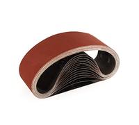 Sruhrak Nastri Abrasivi 75 x 533 mm - Grane 240 Carta Abrasiva per Levigatrice a Nastro, per Levigare,Limare,Affilare e Rimuovere Metallo/Legno (15 Pezzi)