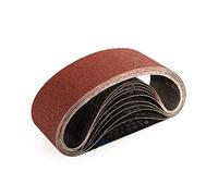 Sruhrak Nastri Abrasivi 75 x 533 mm - Grane 60 Carta Abrasiva per Levigatrice a Nastro, per Levigare,Limare,Affilare e Rimuovere Metallo/Legno (10 Pezzi)