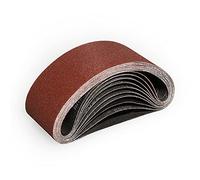 Sruhrak Nastri Abrasivi 75 x 533 mm - Grane 80 Carta Abrasiva per Levigatrice a Nastro, per Levigare,Limare,Affilare e Rimuovere Metallo/Legno (15 Pezzi)