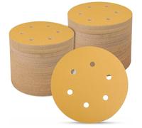 Sruhrak Sanding Discs 150 mm Velcro 100 pezzi, sanding disc pad a 6 fori da 320 Grit per Sandpaper for Orbital Sander e tutti gli utensili oscillanti