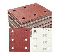 SRunDe 60 Pezzi 115x101mm Cabrasiva per Levigatrice Grana 80