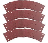 SRunDe 80 Pezzi Cabrasiva per Levigatrice 40 60 80 100 120 180 240 320 115x101mm 6 Fori Fogli per Levigatrice Orbitale Compatibile con Makita BO4555 BO4554 BO4561 DBO484Z DBO480Z BO4565K BO4565J