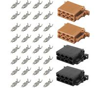 SRunDe pz 16 pin di Connettore ISO Autoradio Cavo ISO Autoradio Fiat con Faston Maschio Femmina Cavo Connettore Autoradio Grande Punto per Sostituisci Gli Accessori per Altoparlanti per Auto