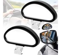 Srup 2 Pcs Grandangolo Punto Cieco Ausiliario, Auto Regolabile Grandangolo Posteriore Specchietti, Specchio Retrovisore Aggiuntivo, per Auto Furgoni Traino, Grandangolo, Regolabili, Autoscuola