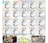 Srup 20 Pezzi Sfera di Cristallo Appendere, Crystal Sun Catchers Ball, Acchiappa Sole in Cristallo, 0.8 "/20mm Cristalli Acchiappasole, Sparkling Prisma Cristalli Decorativi, Sfera di Vetro Prisma