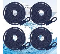 Srup 4 PCS Cima per Ormeggio, Bungee Dock Line, Corda Galleggiante per Barca 1,5 m x 6 mm, Ormeggio Corda per Barche per Yacht Kayak Barca a Vela