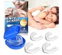 Srup 4 Pezzi Paradenti notturno, Allineatori notturni invisibili, Modellabile Mouth Guard, Paradenti per digrignare i dentio, Allevia il digrignamento dei denti (2 copri paradenti grandi e 2 piccoli)