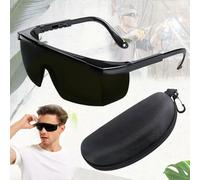 Srup Occhiali di sicurezza laser, Lunghezza d'onda Occhiali di protezione laser, Occhiali Protettivi Laser Da 405-1064Nm, Occhiali di sicurezza laser a lunghezza d'onda (Black, scatola degli occhiali)