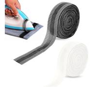 Srvauyea 2 Pezzi Nastro Adesivo con Orlo per Pantaloni, 20m Nastro per Cuciture Autoadesivo, Nastro Adesivo con Orlo per Pantaloni, Orlo Svelto Termoadesivo per Pantaloni Vestiti e Tende