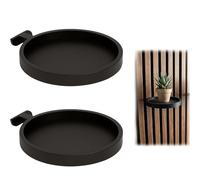 Srvauyea 2 Pezzi Ripiani Per Pannelli Acustici, 13 X 11,5 cm Vassoi per Piante, Non Necessita di Foratura, Supporto Per Piante Artificiali, Per Posizionare Piante In Vaso