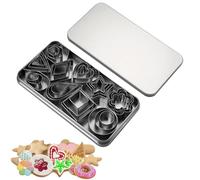 Srvauyea 30 Pezzi Formine per Biscotti, Mini Tagliapasta per Biscotti in Acciaio Inox, Mini Formine per Biscotti, Formine Per Biscotti Geometriche, DIY Formine Biscotti per Cuocere Torte Fondente