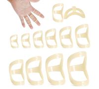 Srvauyea Stecche Ovali per le Dita, Set di 10 Stecche per Dita, Stecche per Dita in Plastica, Tutore per Dito a Scatto per Supporto e Protezione per Nocche(10 Misure,4-13)