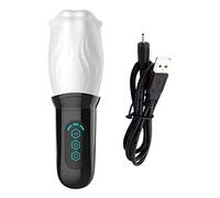 SRVNT Blowjob Mastubator Oral Simulator con Rotazione a 360°, Tazza per Pene con Rotazione a 3 Velocità Di Rotazione ad Alta Tecnologia, Real Tongue Oral Sucking Vibrators Adult Sex Toys For Men