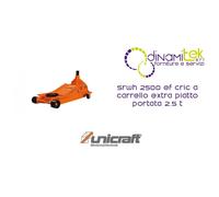 SRWH 2500 EF CRIC A CARRELLO EXTRA PIATTO UNICRAFT PORTATA 2,5 T