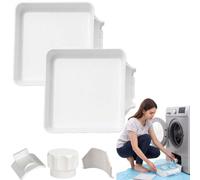 SRXY Universal Front-Load Washing Machine Drain Pan,Washing Machine Drain Tray,Washer Drip Tray & Leak-Proof Water Catch Funnel, Laundry Drain Accessory for Filter Cleaning Home (2PCS)
