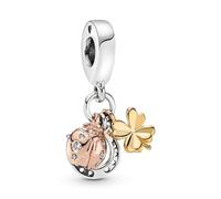 SRZR Collana con Ciondolo Momenti in Argento Sterling 925 con Ciondolo lucciola, Adatto for collane con Ciondolo Originali, Gioielli con Bracciale (Material : SMC1374)