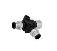 SS-040404-MFM-TS001 Frizione a T M12 femmina femmina, M12 maschio x2 PIN: 4 IP68