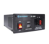 SS-30V 13.8V 30A Alimentatore CC da banco universale compatto regolato, conv. CA-CC, ricarica rapida 20W USB-C, conn. Anderson e morsetti 1/4" per radio HAM e radioamatori