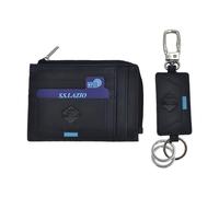 SS LAZIO, Parure Portacarte di credito e Portachiavi 100% Pelle-LAZIO 173443 Uomo, blu, Standard