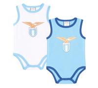 SS Lazio Set 2 body canottiera neonato, Prodotto Ufficiale, 6-9 mesi