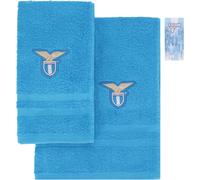 SS Lazio Set Asciugamani 1+1 Asciugamano Viso+ Ospite in Spugna Cotone